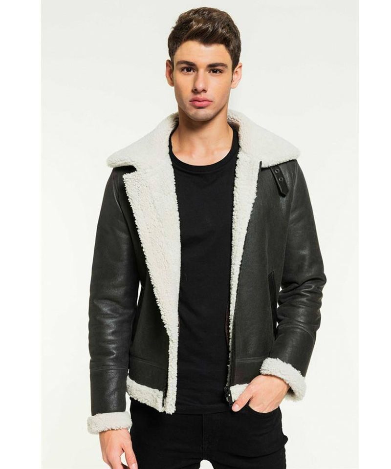 short black aviator jacket