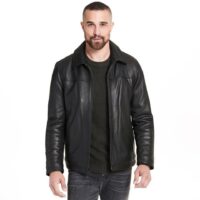 Best black leather jacket for men