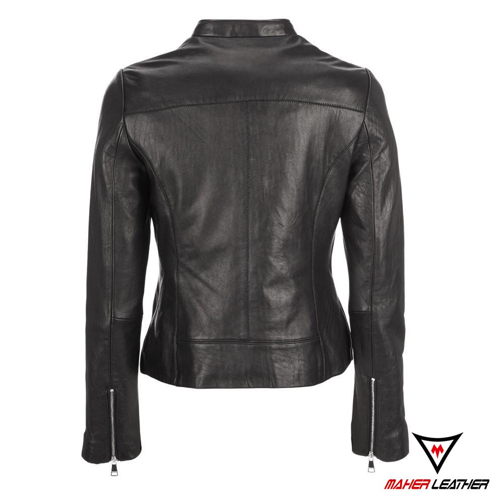 Best classic Black womens genuine leather scuba jacket outfit