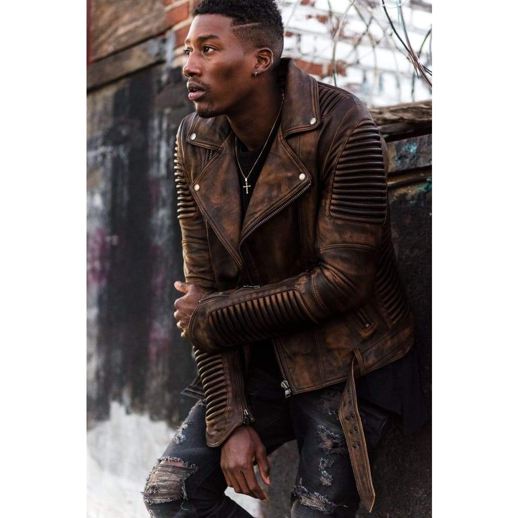 Where to buy brown vintage leather jacket