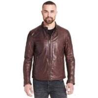 Brown Leather Jacket For Mens