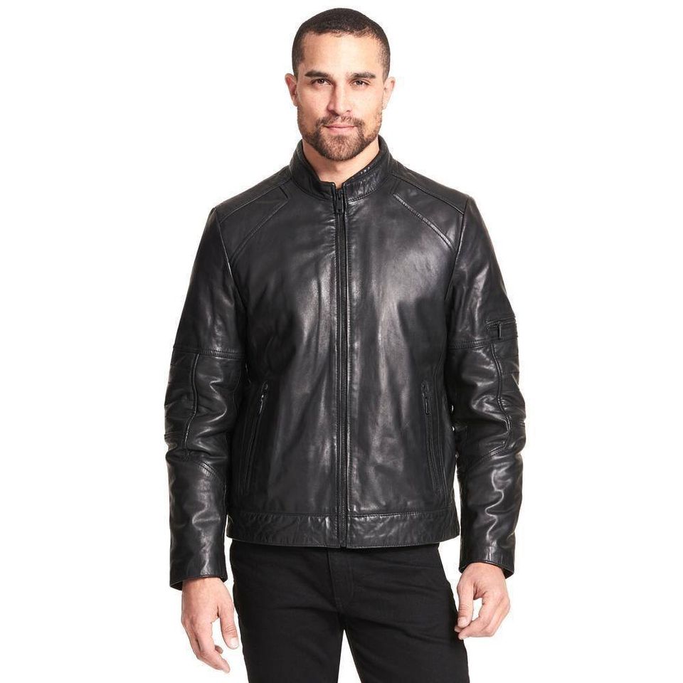 Black moto leather Best real genuine leather jackets for men