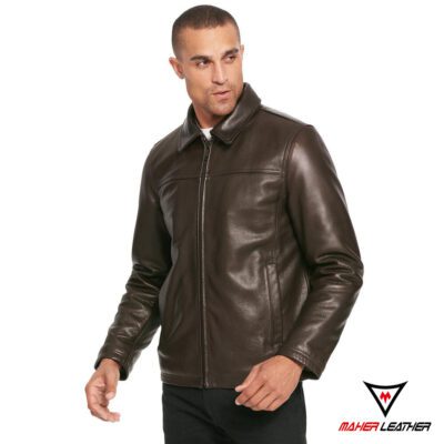 b3 brown mens leather jacket