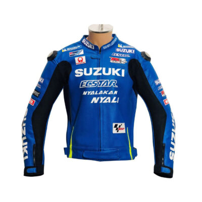 Suzuki motorcycle leather racing jacket