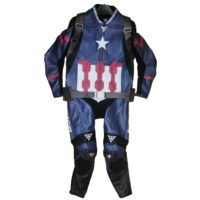 Captain America Leather Motorcycle Suit for sale