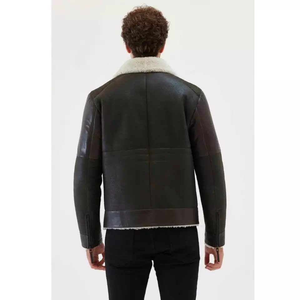 Brown b3 bomber men sheepskin jacket | Shearling Gear for sale