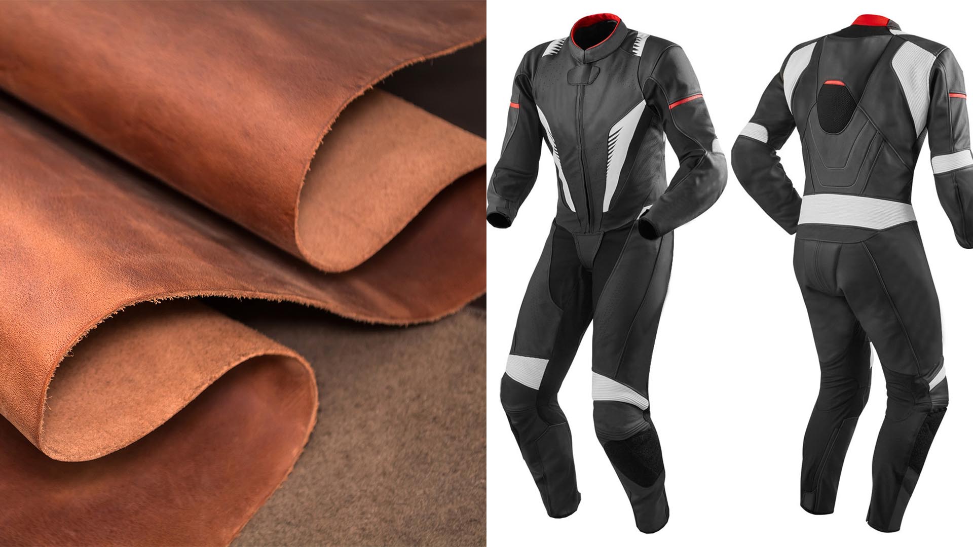 cowhide made 1 piece motorbike suit