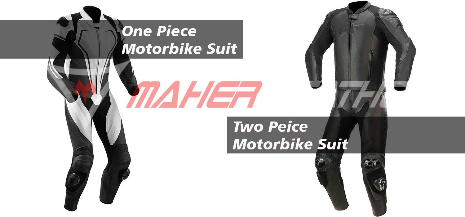 Differentiate between one piece and two piece Motorcycle suit