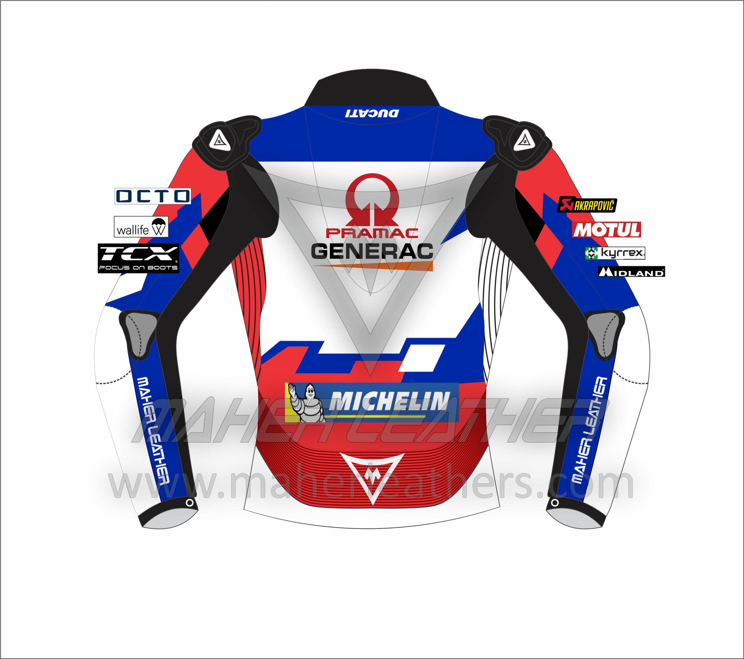 Johan Zarco Ducati leather motorbike jacket 2022