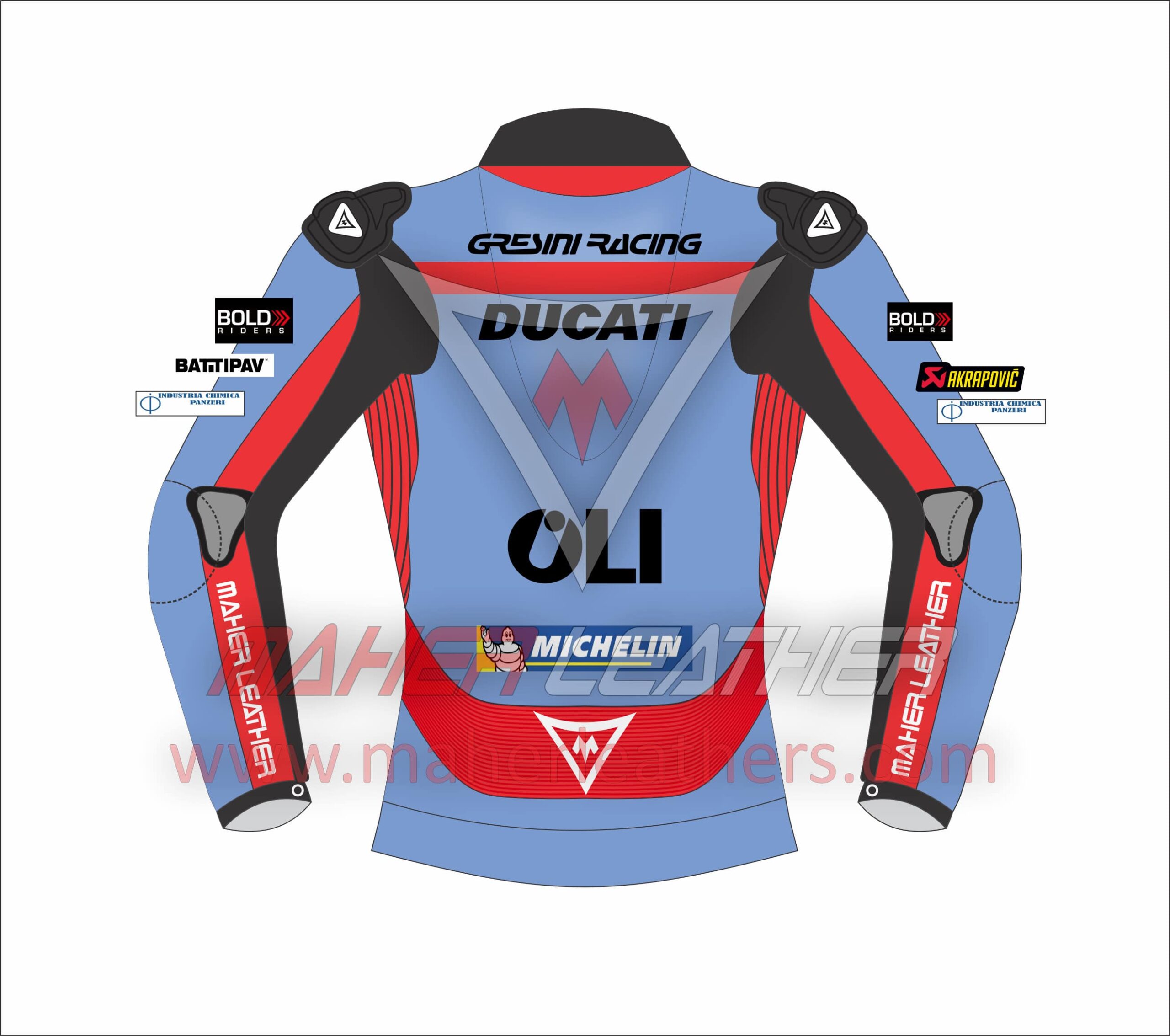Enea Bastianini Ducati leather Motorbike jacket 2022