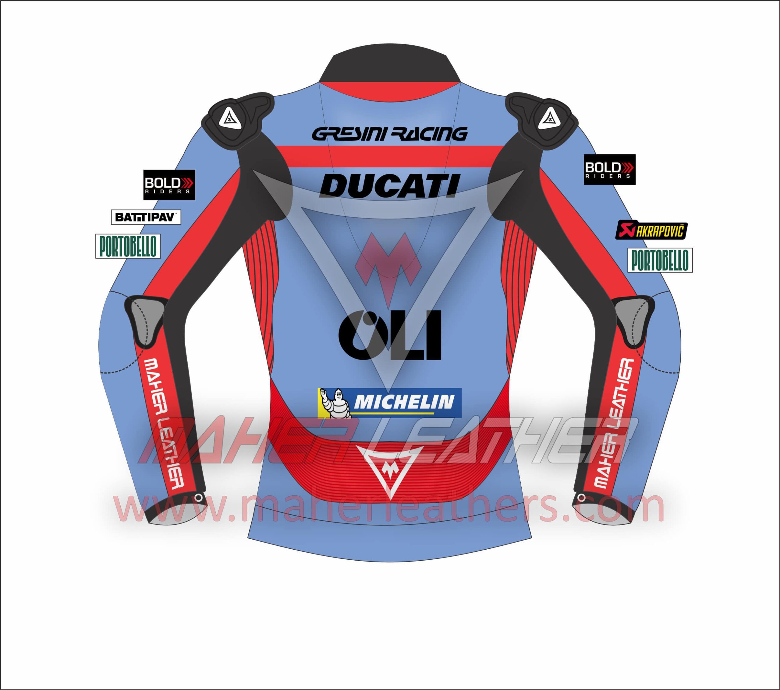 Fabio Di Giannantonio Ducati leather Motogp replica jacket 2022