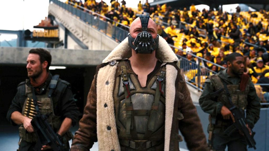 Bane Wearing B3 Bomber Coat