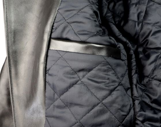Quilted Inner lining leather jacket