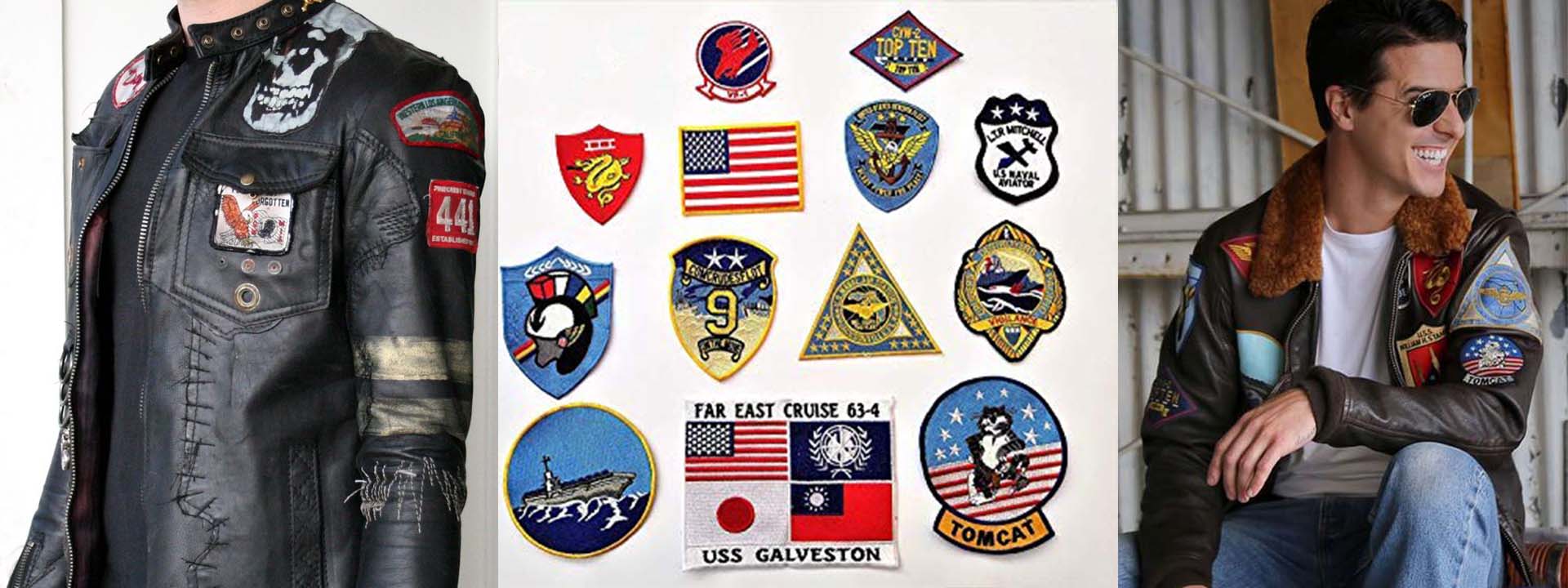 top gun leather jacket patches