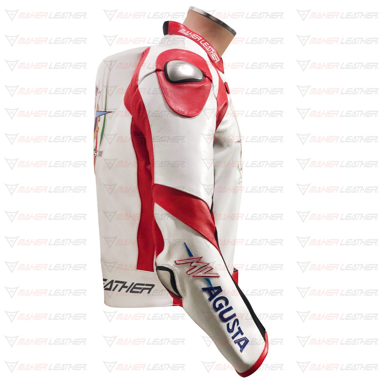Right arm and shoulder protector of mv agusta motorcycle jacket