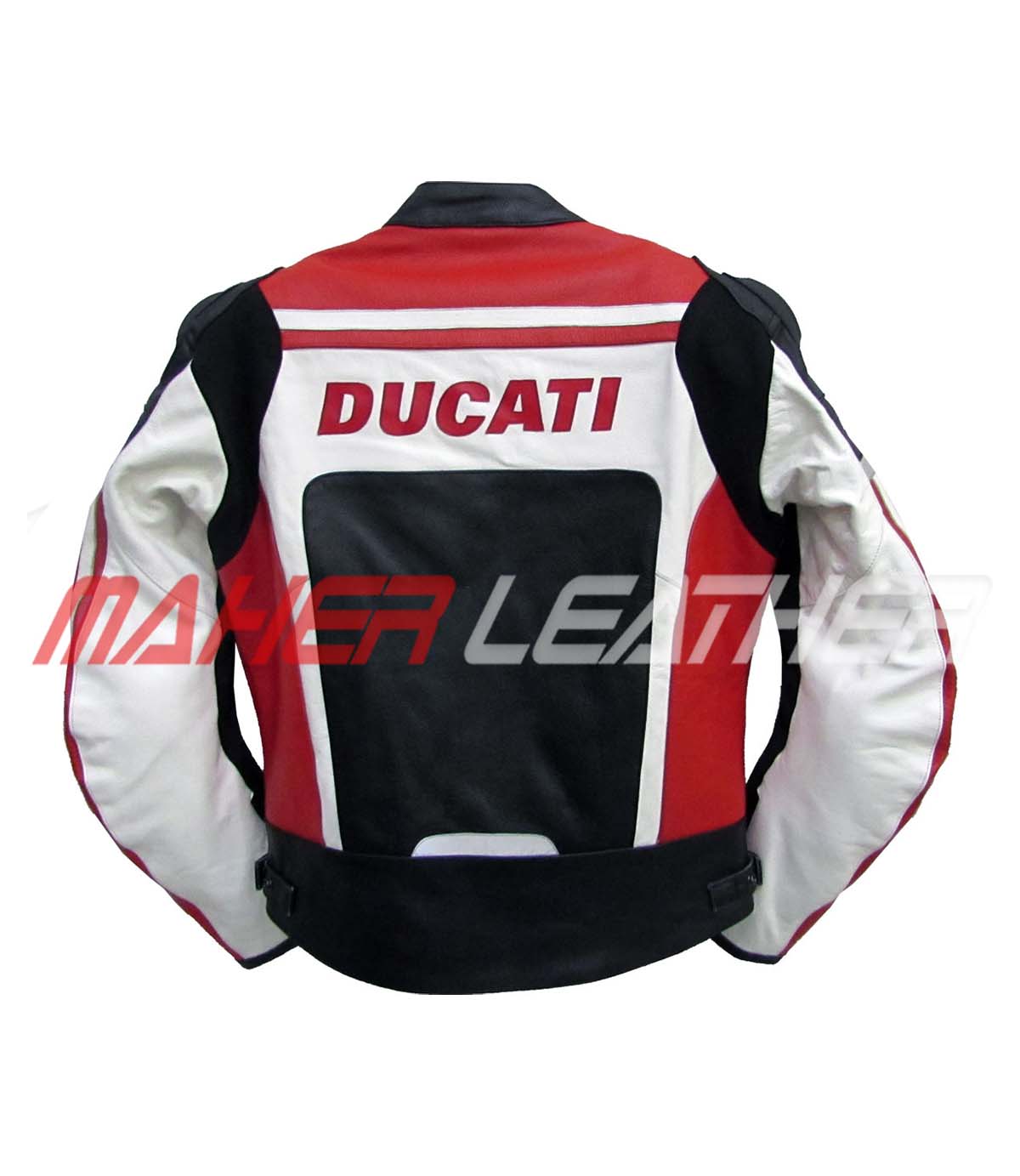 The back side of ducati corse leather jacket