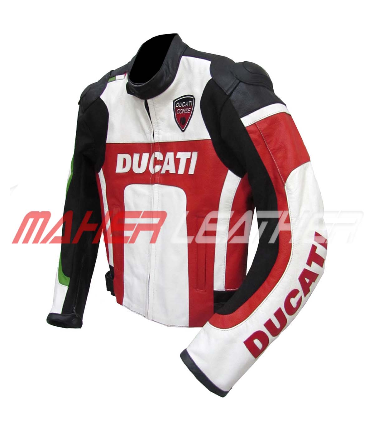 The left side presence of Ducati motorcycle jacket