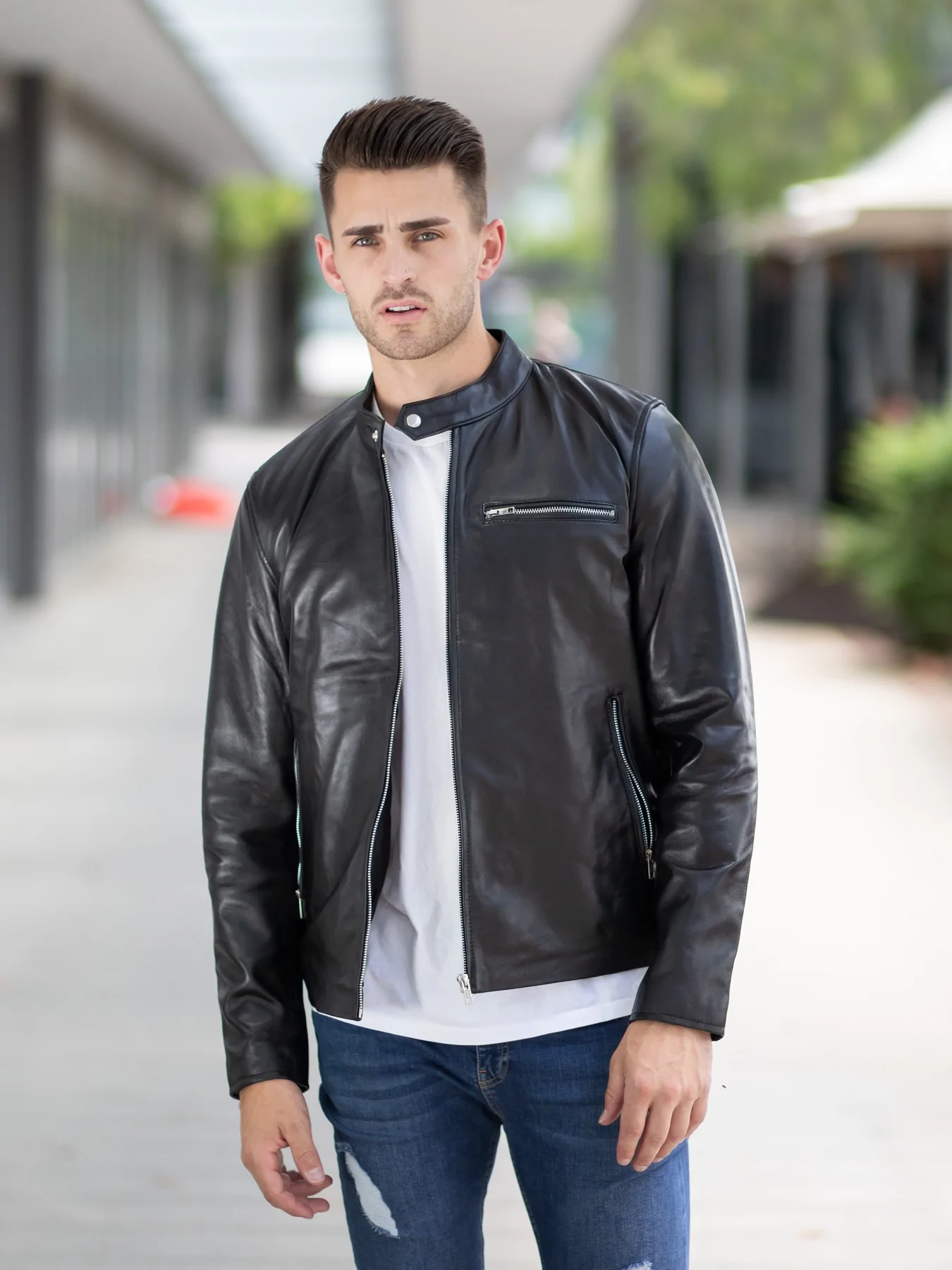 Stylish Black Supreme Leather Jacket