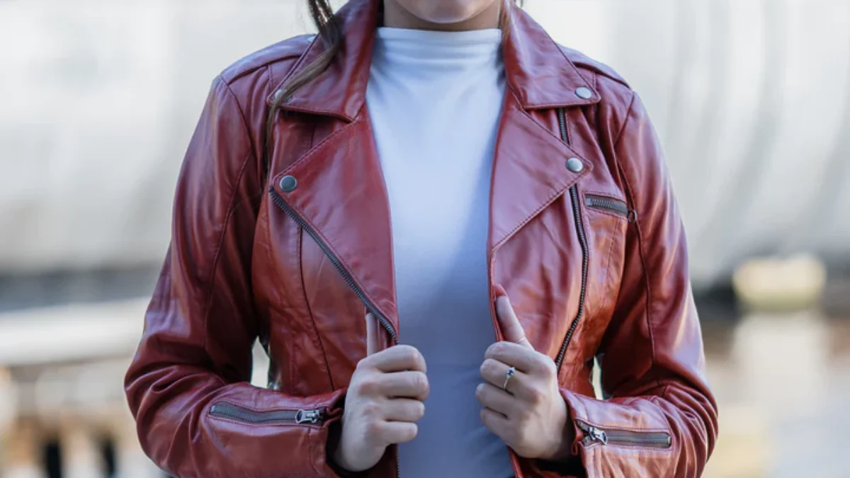 Dark Wine Red Leather Jacket For Women Maher Leathers