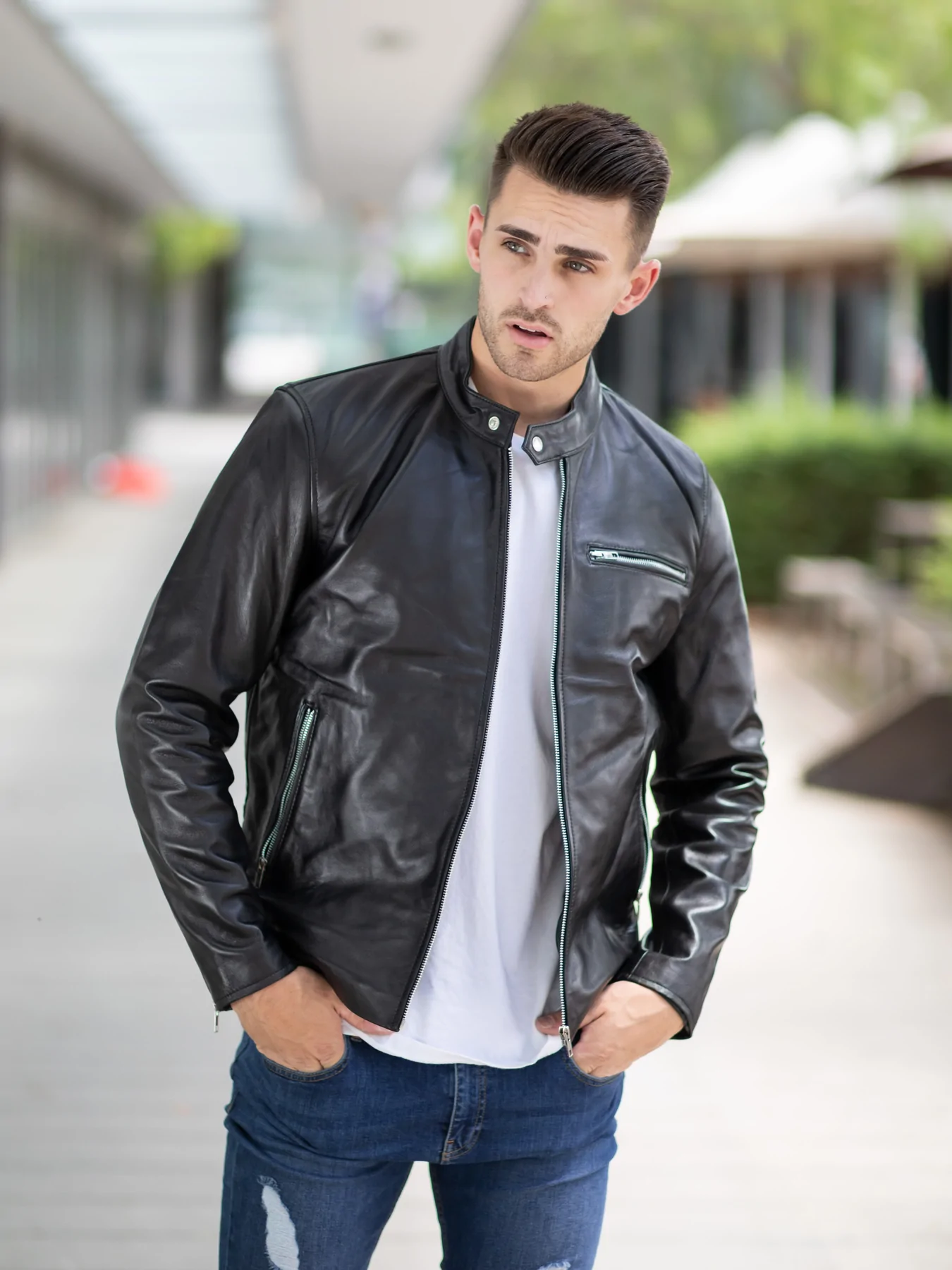 Maher Leather Stylish Black Supreme Leather Jacket