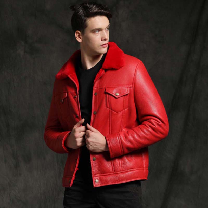 Elevate your style with a perfect Valentine's Day statement in our stunning Red Bomber Jacket for men