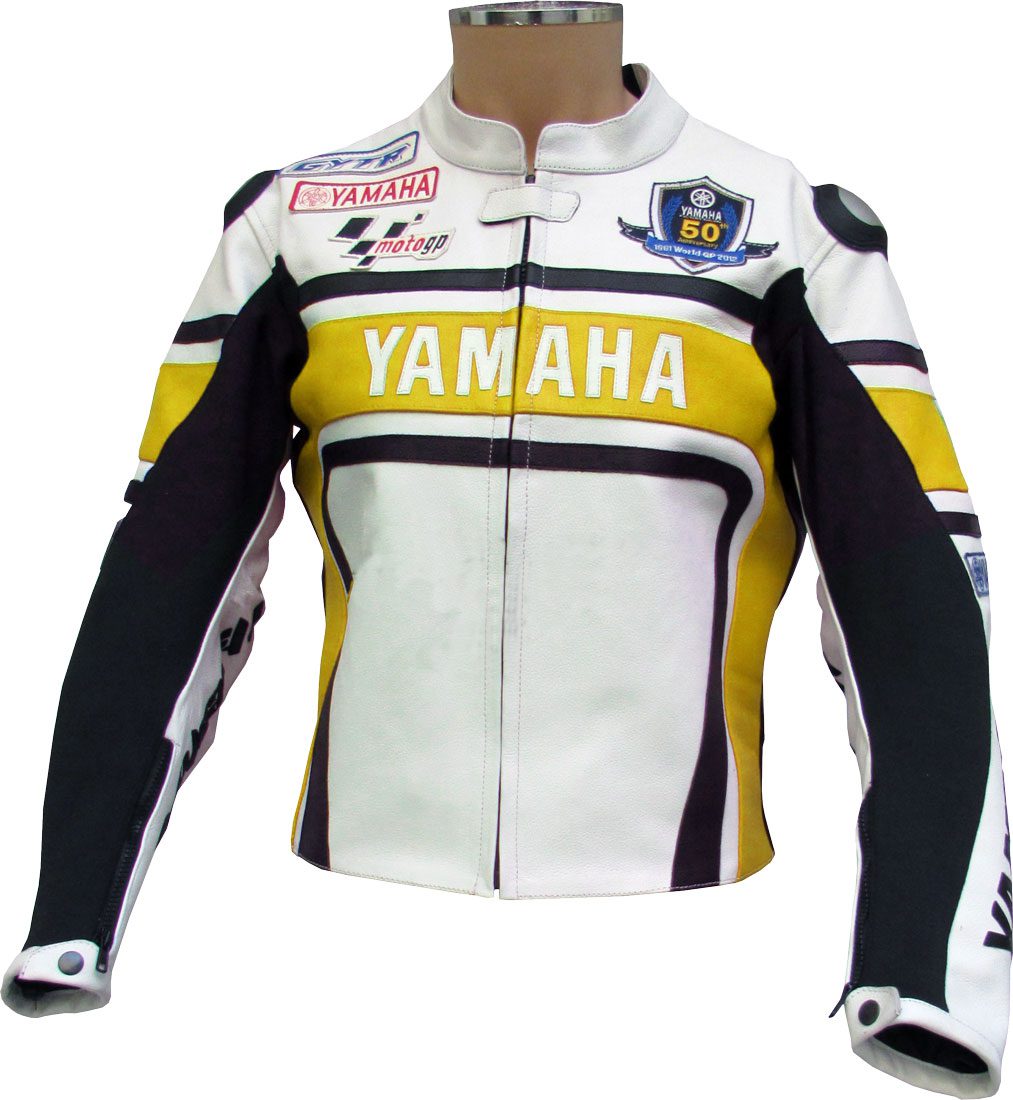 Yamaha WGP Yellow Motorcycle Leather Jacket 2023