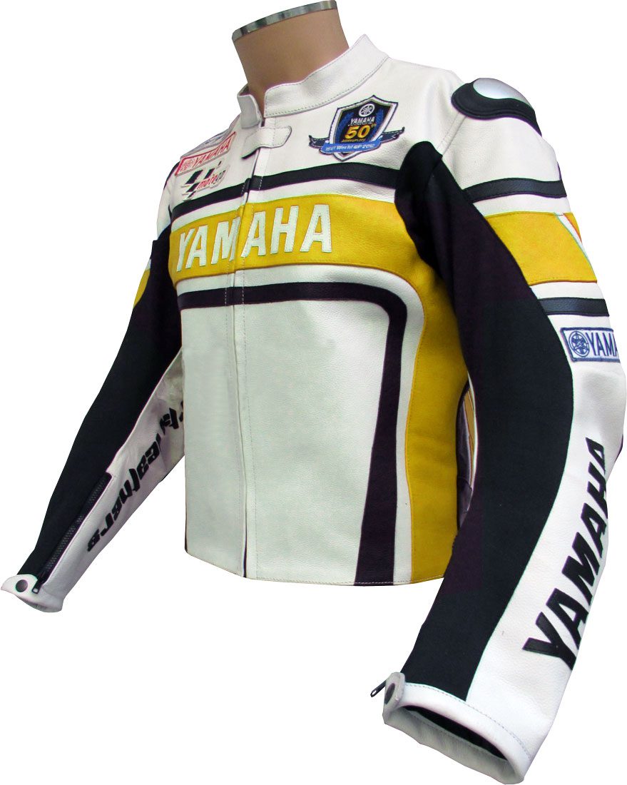 Yamaha WGP Yellow Motorcycle Leather Jacket 2023