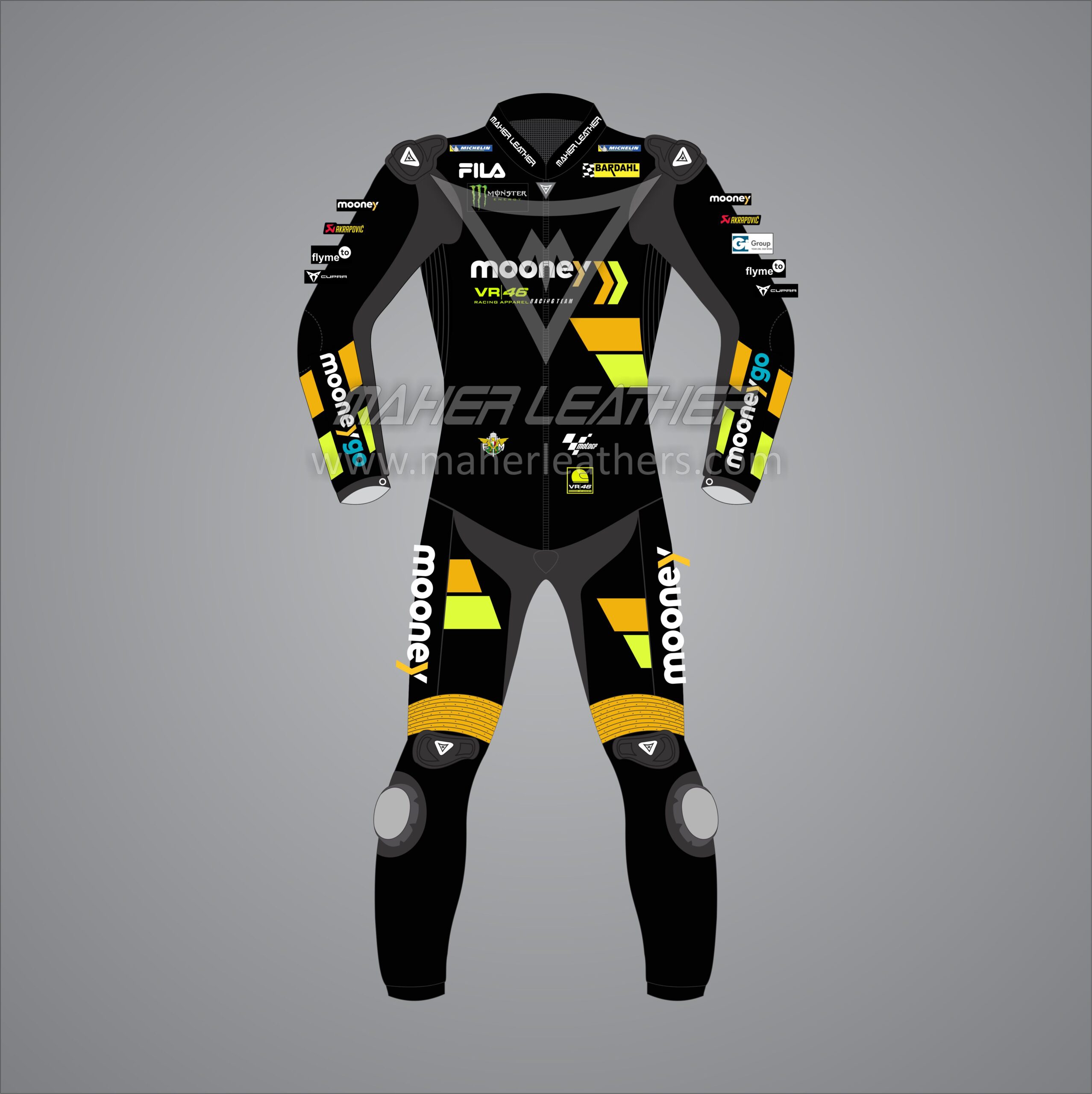 Luca Marini Mooney VR46 Motorbike Suit MotoGP 2023