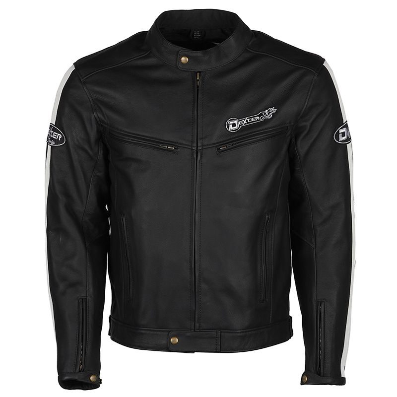 Black D63 Dexcer Motorbike Leather Jacket