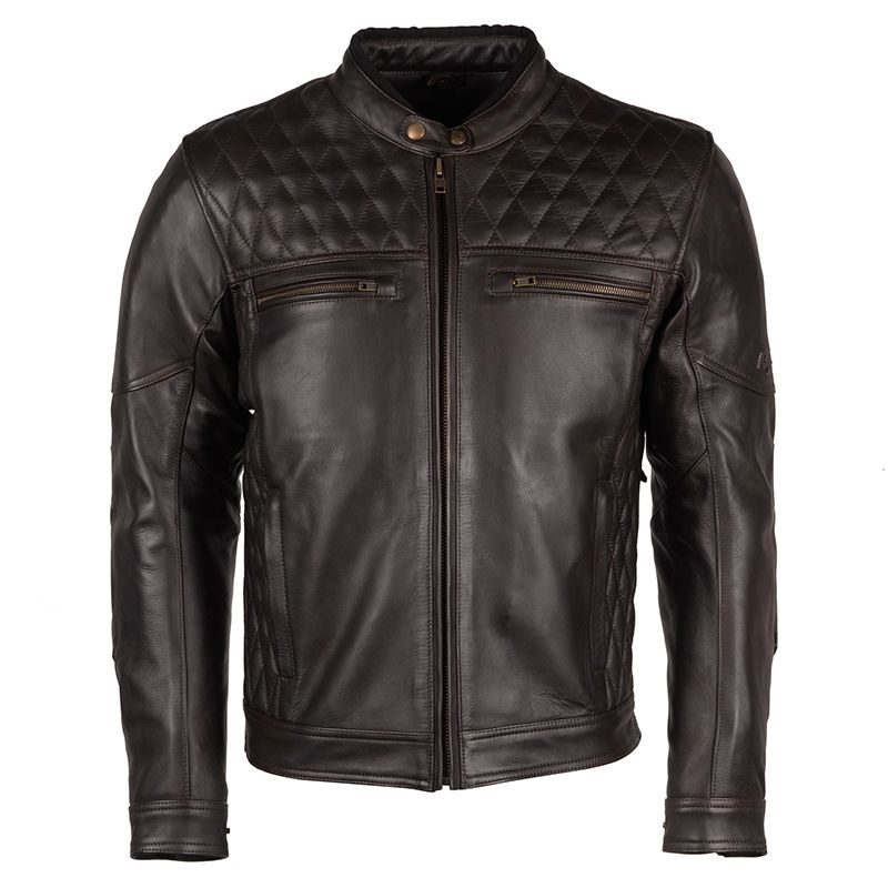 chocolate brown leather biker jacket for mens