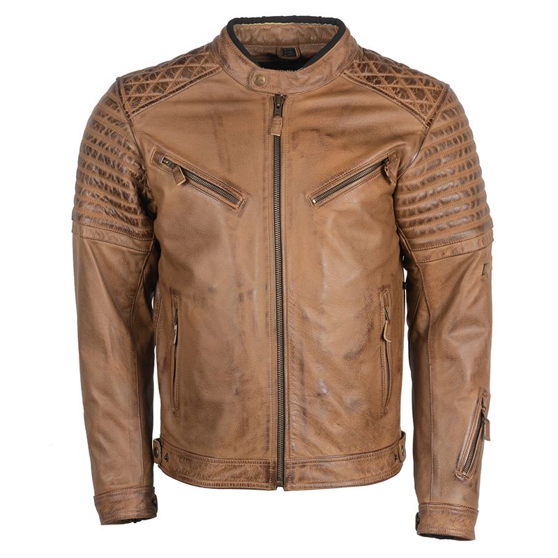 Men's Stylish Cognac Leather jacket: Biker jackets