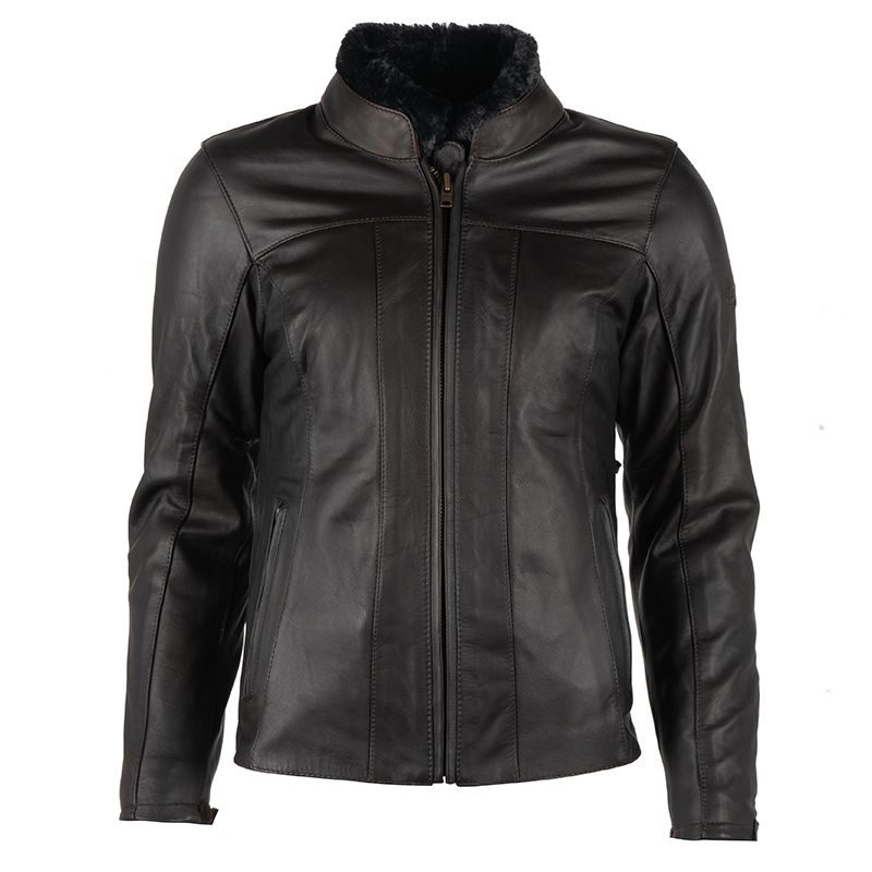 Cruiser Women's brown Braided leather Motorcycle jacket