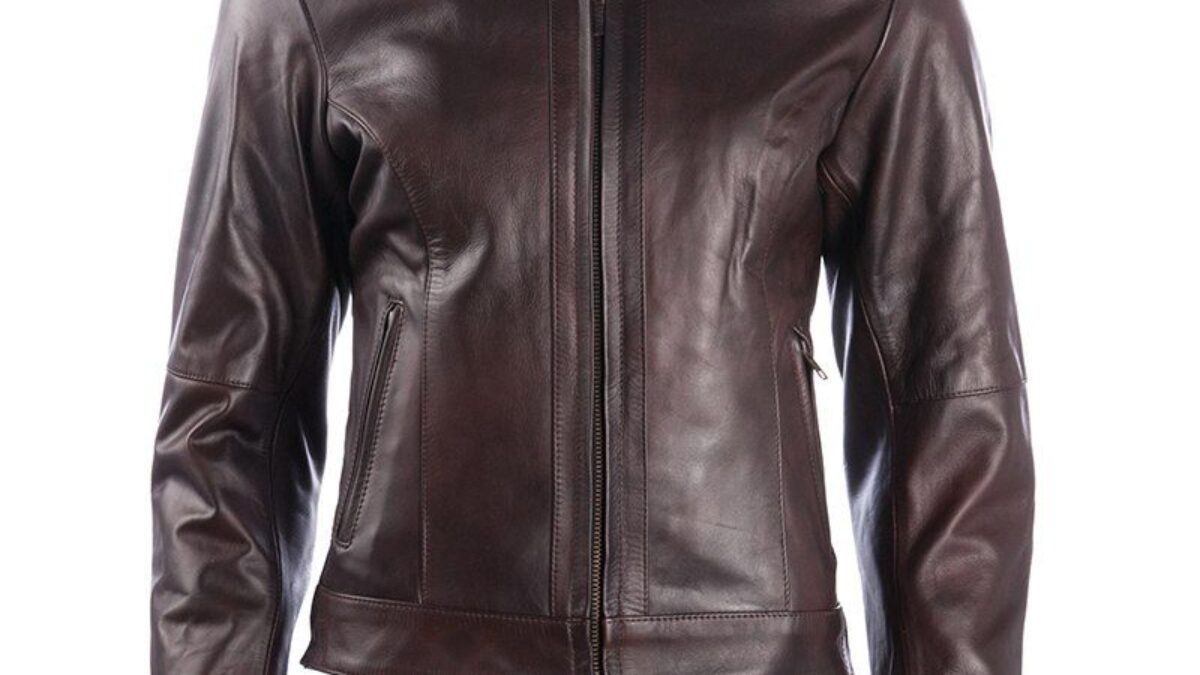 Maher Leather Dark Wine Red Leather Jacket for Women