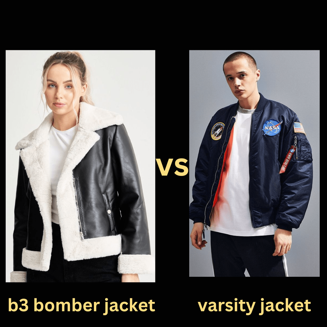 b3 bomber jacket vs varsity jacket