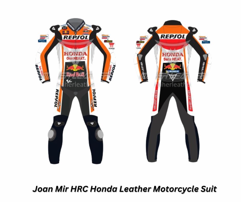 Joan Mir Full Leather Riding Suit Honda Winter Test 2024.